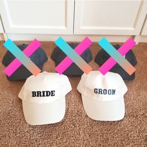 Wedding Hats set of 2 Bride and Groom